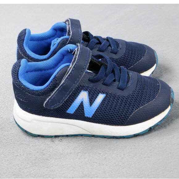 New Balance 455v2 Kids Sneakers Blue Hook & Loop Athletic Running Shoes Size 7 - Picture 5 of 9